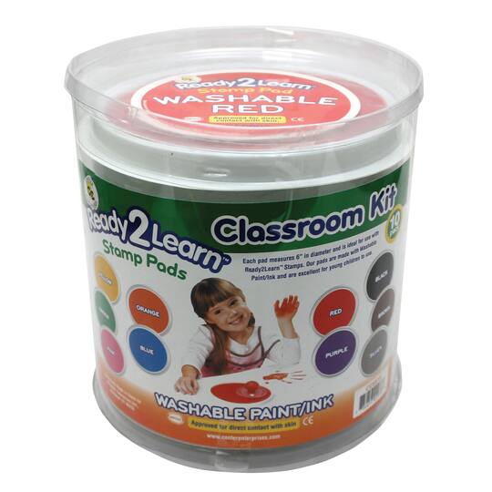 Jumbo Circular Washable Paint/Ink Pad Classroom Kit